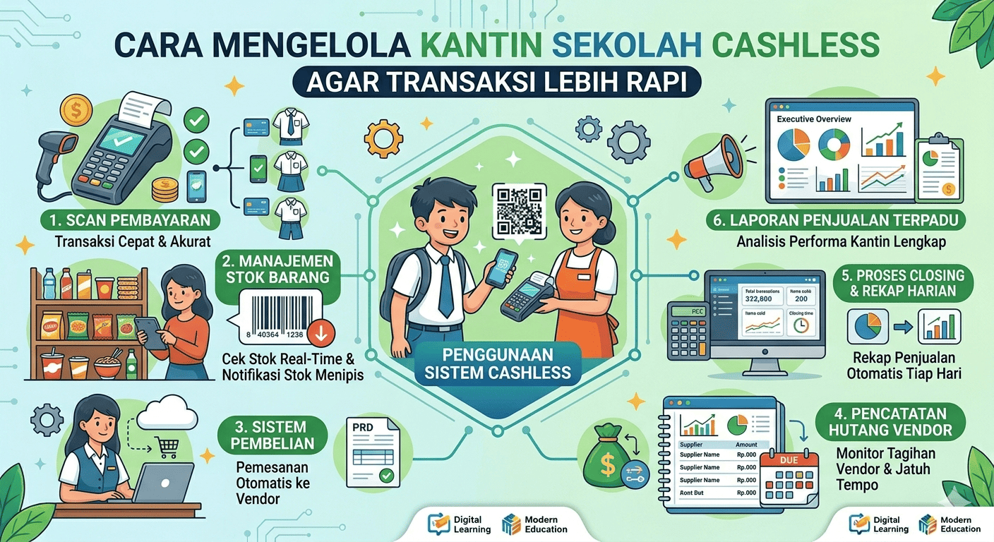 Aplikasi kantin sekolah cashless Sekolla untuk vendor dan transaksi siswa